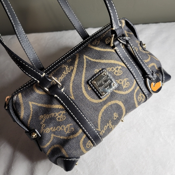Dooney & Bourke Handbags - Vintage Dooney and Bourke Signature Hearts Mini Barrel Bag